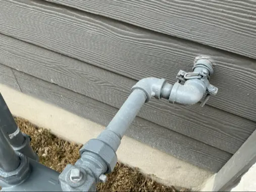 Gas line corrosion, after the repair